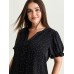 Micro Dots Charm Pleated Blouse