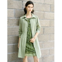 Sage Green Lyocel Trench Coat