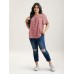 Floral Ruffle Sleeve Gathered Round Neck Blouse