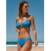 Blue Reversible X Cross Bikini Top