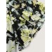 Floral Print Ruffled Edges Blouse