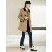 Contrast-Trim Double-Breasted Trench Coat Contrast-Trim Double-Breasted Trench Coat