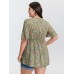 Breezy Floral Print Stretchy Waist Blouse