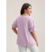 Cotton Square Neck Ruffled Sleeve Shirt