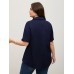 Knotted Front Asymmetrical Hem Blouse