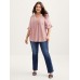 Toothpick Pleats Ruffled Sleeve Solid Blouse Toothpick Pleats Ruffled Sleeve Solid Blouse