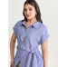 Striped Print Knotted Side Blouse