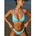 Blue Reversible X Cross Bikini Top