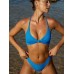 Blue Reversible X Cross Bikini Top