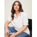 Pure Cotton Ruffled Puffy Sleeve Blouse