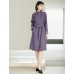 Floral Cuff Stand-Up Collar Belted Trench Coat