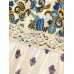 Floral Print Lace Neckline Flowy Blouse