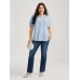 Pure Cotton Ruffled Puffy Sleeve Blouse