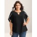 Color Contrast Petal Sleeve Shirt Color Contrast Petal Sleeve Shirt