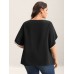 Color Contrast Petal Sleeve Shirt Color Contrast Petal Sleeve Shirt