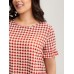 Gingham Print Button Back Blouse Gingham Print Button Back Blouse