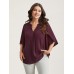 Petal Sleeve Toothpick Pleats Shirt