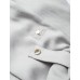 Gray Tencel Waist-Defining Mid-Length Shirt Cardigan
