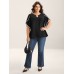 Color Contrast Petal Sleeve Shirt Color Contrast Petal Sleeve Shirt
