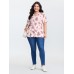 Supersoft Rose Print V-Neck Blouse