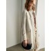 Beige PU Leather Pocket Detail Trench Coat