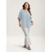 Petal Sleeve Toothpick Pleats Shirt