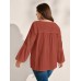 Pure Cotton Sheer Lace Trim Blouse Pure Cotton Sheer Lace Trim Blouse