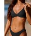 Black Twist Backless Bikini Top