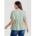 Textured Fit And Flare Plain Blouse Textured Fit And Flare Plain Blouse