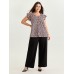 Leopard Print Flutter Sleeve Button Blouse