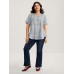 Gingham Print Button Back Blouse Gingham Print Button Back Blouse