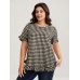 Gingham Print Button Back Blouse Gingham Print Button Back Blouse