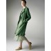 Green Belted 100% Tencel Midi Trench Coat Green Belted 100% Tencel Midi Trench Coat
