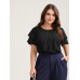Toothpick Pleat Layered Flutter Sleeve Blouse Toothpick Pleat Layered Flutter Sleeve Blouse