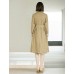 Floral Cuff Stand-Up Collar Belted Trench Coat