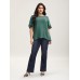 Solid Tiered Ruffles Split Hem Blouse Solid Tiered Ruffles Split Hem Blouse