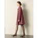 Red Plaid Straight Cut Midi Coat