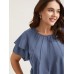 Toothpick Pleat Layered Flutter Sleeve Blouse Toothpick Pleat Layered Flutter Sleeve Blouse