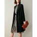Black Longline Blazer Trench Coat