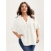 Toothpick Pleats Ruffled Sleeve Solid Blouse Toothpick Pleats Ruffled Sleeve Solid Blouse