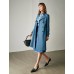 Blue Double-Breasted Trench Coat Blue Double-Breasted Trench Coat