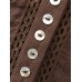 Lace Trim Neckline Tab Sleeve Blouse
