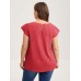 Textured Sheer Lined Flutter Sleeve Blouse