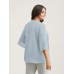 Petal Sleeve Toothpick Pleats Shirt