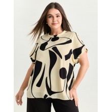 Supersoft Abstract Print Breathable Blouse