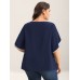 Color Contrast Petal Sleeve Shirt Color Contrast Petal Sleeve Shirt