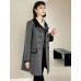 Contrast-Trim Double-Breasted Trench Coat Contrast-Trim Double-Breasted Trench Coat