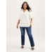 Toothpick Pleats Ruffled Sleeve Solid Blouse Toothpick Pleats Ruffled Sleeve Solid Blouse