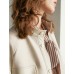 Beige PU Leather Pocket Detail Trench Coat