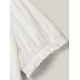 Pure Cotton Ruffled Puffy Sleeve Blouse